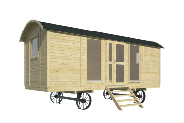 Roulotte BARBY – vue latérale avec grandes fenêtres