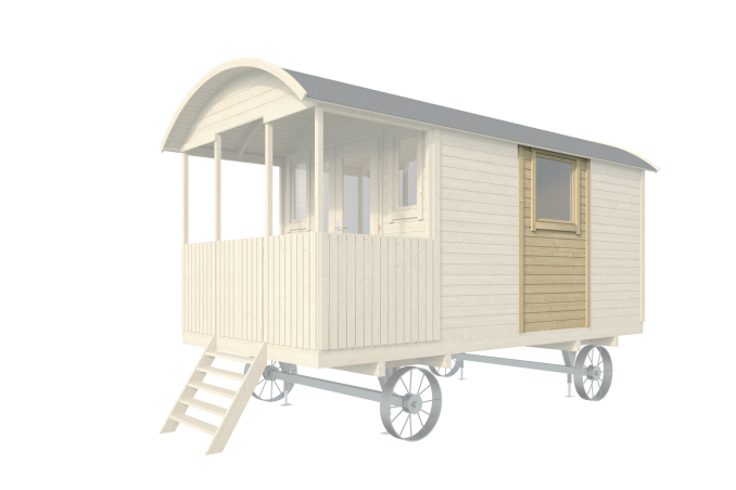 Panneau avec fenêtre 120 × 198 cm pour roulotte – vue avant