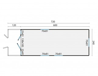 Roulotte bois KATHLEEN – plan et dimensions