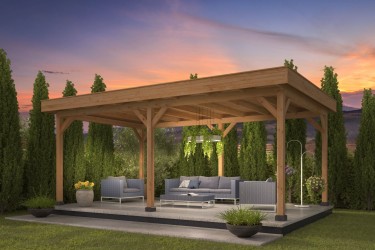 Pavillon de jardin ouvert...