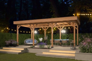 Pavillon de jardin ouvert...