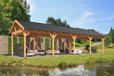 Pavillon de jardin ouvert...