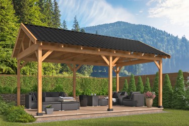 Pavillon de jardin ouvert...