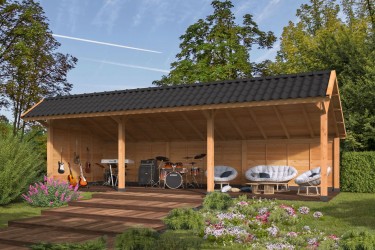 Pavillon de jardin semi...