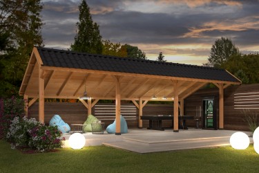 Pavillon de jardin ouvert...