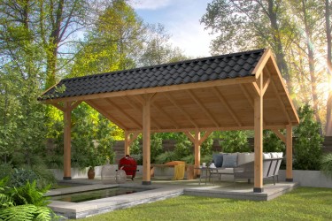 Pavillon de jardin ouvert...