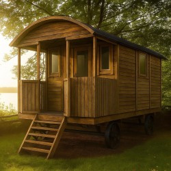 Roulotte PADDY 11 m² bois 19 mm – vue avant