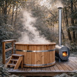 Bain nordique avec poêle externe aluminium - Barbabois