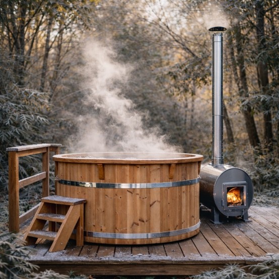 Bain nordique avec poêle externe aluminium - Barbabois