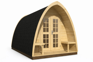 pod de glamping en bois en forme d'arc - Barbabois