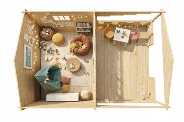 aménagement cabane enfant chalet bois SANSTROV - Barbabois