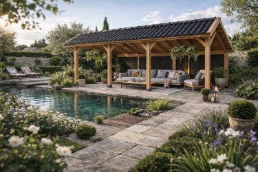 Pavillon de jardin semi...