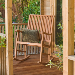 Fauteuil à bascule en Teck