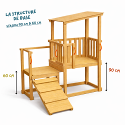 structure de jeu en bois adaptée bébé Blue rabbit modèle Cascade - Barbabois