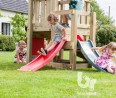 aire de jeu en bois évolutive avec toboggan bébé - Blue rabbit modèle Cascade