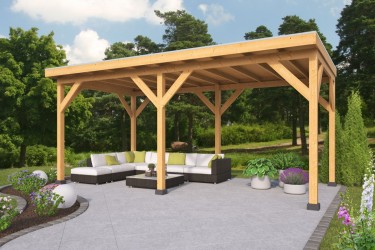 Pavillon de jardin ouvert...