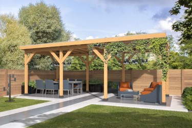 Pavillon de jardin ouvert...