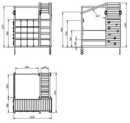 plan aire de jeu blue rabbit modèle crossfit - barbabois