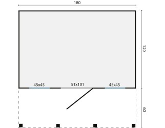 plan maisonnette enfant en bois sur pilotis avec balcon Peter Pan