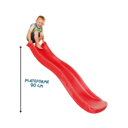 Toboggan à vague 1,75 m Tweeb avec raccord eau – pour plateforme 90 cm - Barbabois