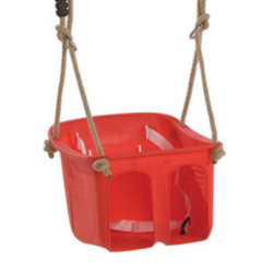 Siège de balançoire bébé rouge pour portique ou aire de jeu - Barbabois