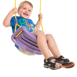Siège de balançoire enfant en plastique soufflé violet lila pour portique ou aire de jeu - Barbabois