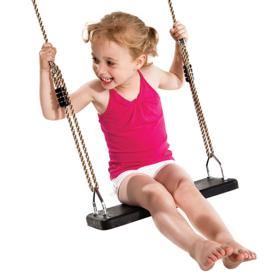 Siège de balançoire enfant en caoutchouc renforcé EPDM pour portique ou aire de jeu - Barbabois