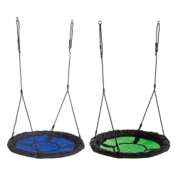 Balançoire nid enfant vert ou bleu diamètre 100 cm pour portique ou aire de jeu Blue rabbit - modèle SWIBEE